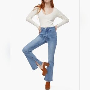 JustFab Tummy Tamer Skinny Flare with Slit Jeans Size 33 - New With Tags